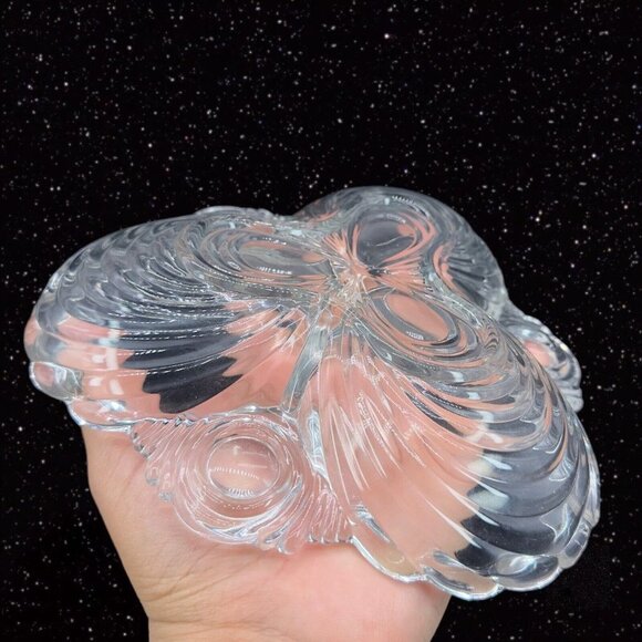 Cambridge Glass 3 Compartment Relish Dish Trefoil Caprice Clear Scalloped 7.5"W - Picture 2 of 13